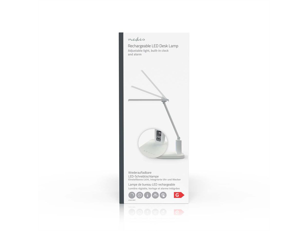 Nedis LED-Schreibtischlampe dimmbar, weiss