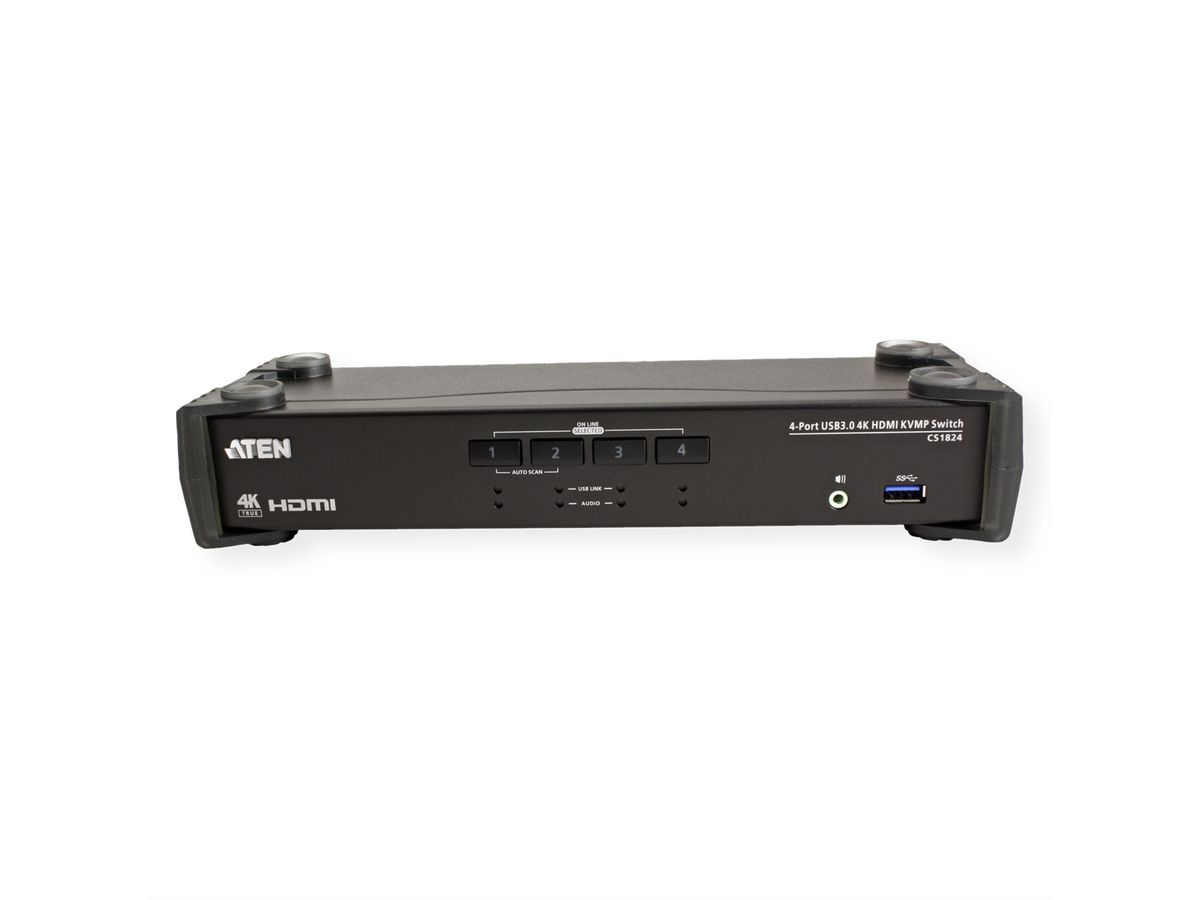 ATEN CS1824 Commutateur KVMP™ HDMI 4K 4 ports USB 3.0