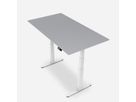 WRK21 Bureau Work 160 x 80 cm, Hauteur réglable, Gris uni / Blanc