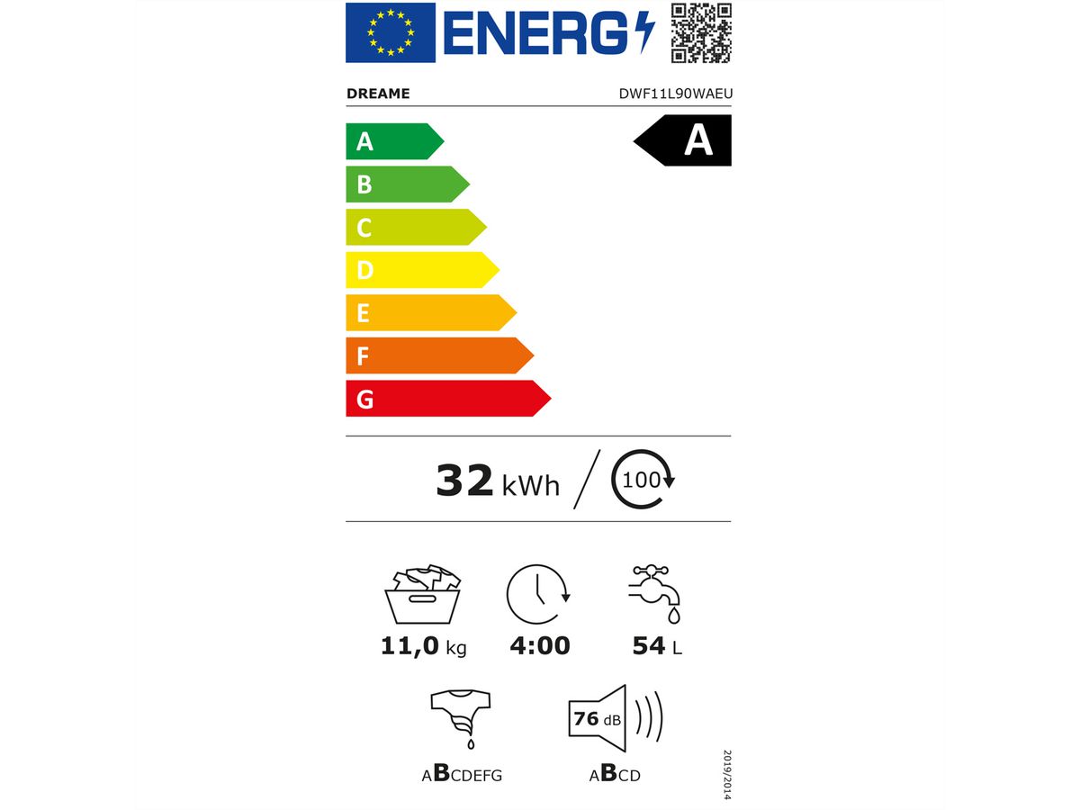 Dreame Lave-linge L9, 11kg  , DWF11L90TAEU, A, Titanium Grey