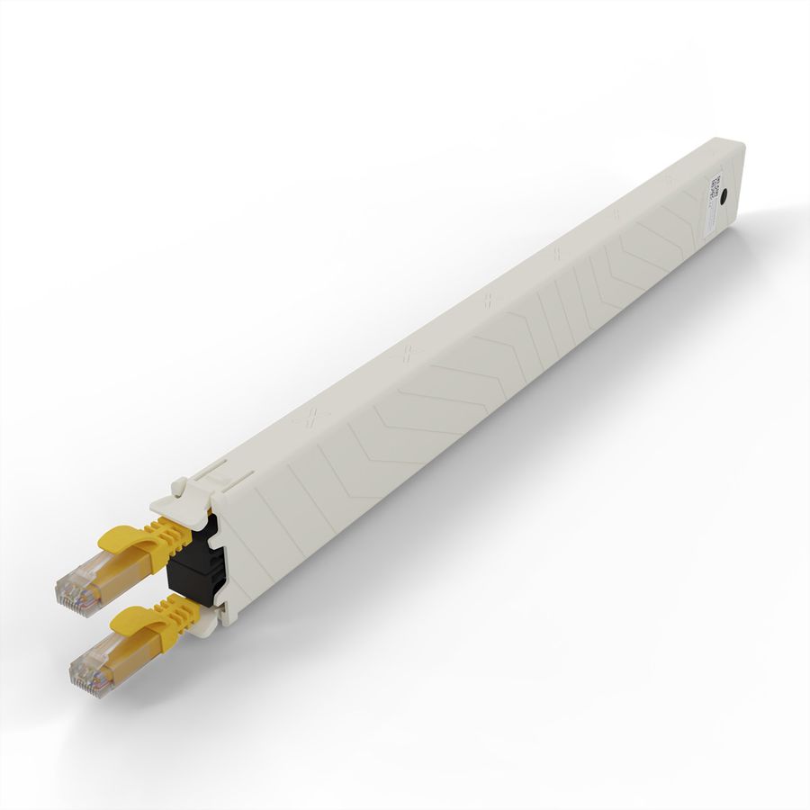 patchbox.one Cassette 8RU UTP jaune Cat.6a 0,8 m