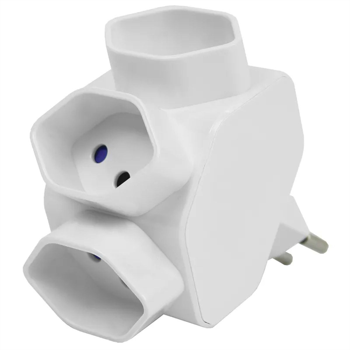 Steffen Adaptateur multiple 3 prises T13, en forme d'étoile, blanc