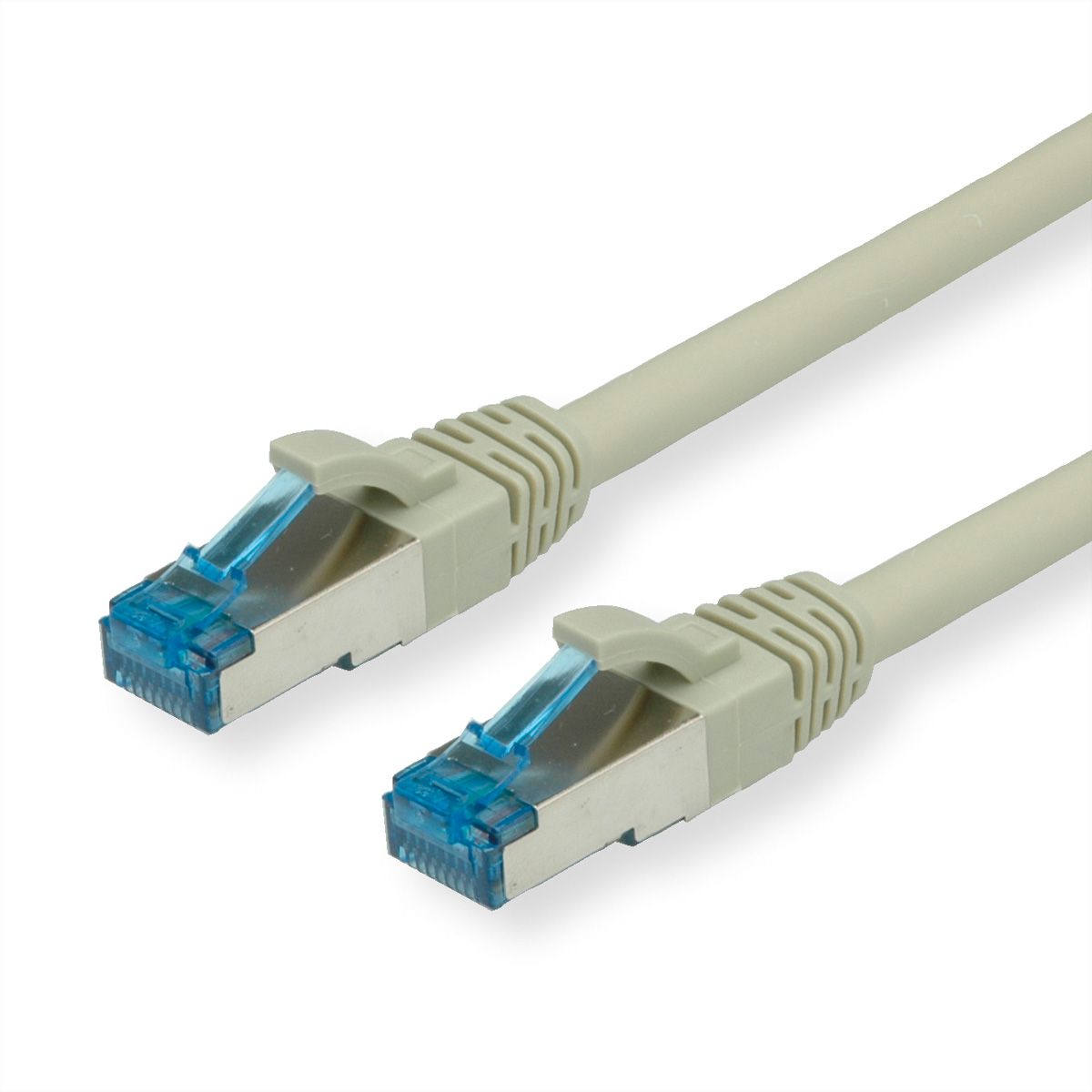 Cordon VALUE Cat.6A (Classe EA) / 10 Gigabit S/FTP, LSOH, gris, 0,3 m