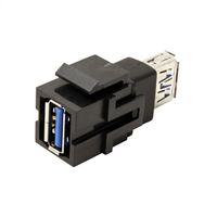 BACHMANN Keystone Coupleur USB 3.0 A/A F/F, noir