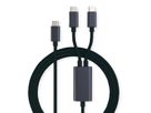 ROLINE Câble de chargement Y - Splitter, Type C vers 2x C, M/M, max. 100W, noir, 1,85 m