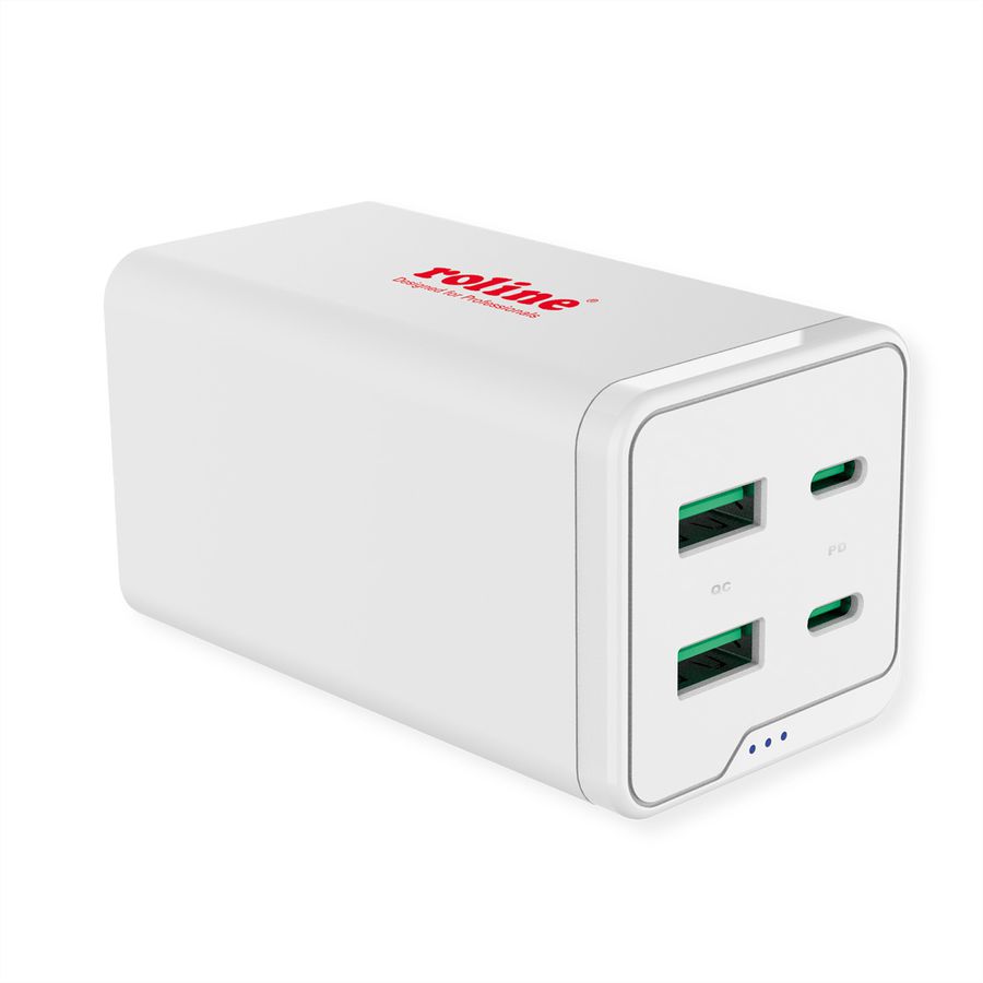 ROLINE Chargeur USB, 4 ports USB (2x USB-C, 2x USB-A QC3.0), max. 120W