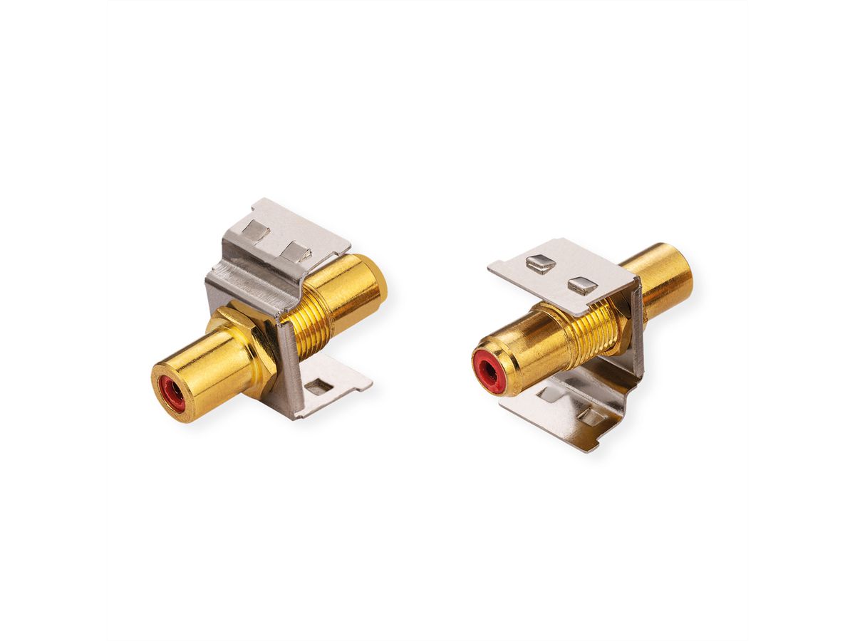 ROLINE RCA-Keystone-Kupplung, Metall, rot