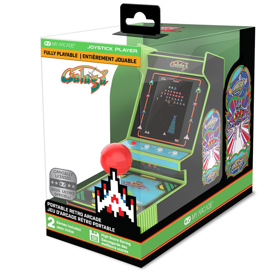 My Arcade Galaga Joystick Player, Mini-Arcade, 2 Spiele, 3.2" Display