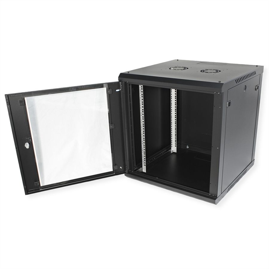 ROLINE 19-Zoll Wandgehäuse Basic Plus 12HE, 600x600 BxT schwarz