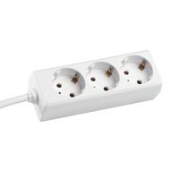 BACHMANN SELLY Bâti de prises 3x contact de protection, blanc, 3 m
