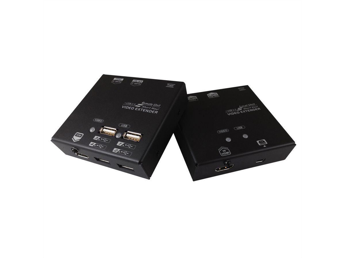 VALUE KVM Verlängerung über Cat.5e/6, HDMI, 4x USB