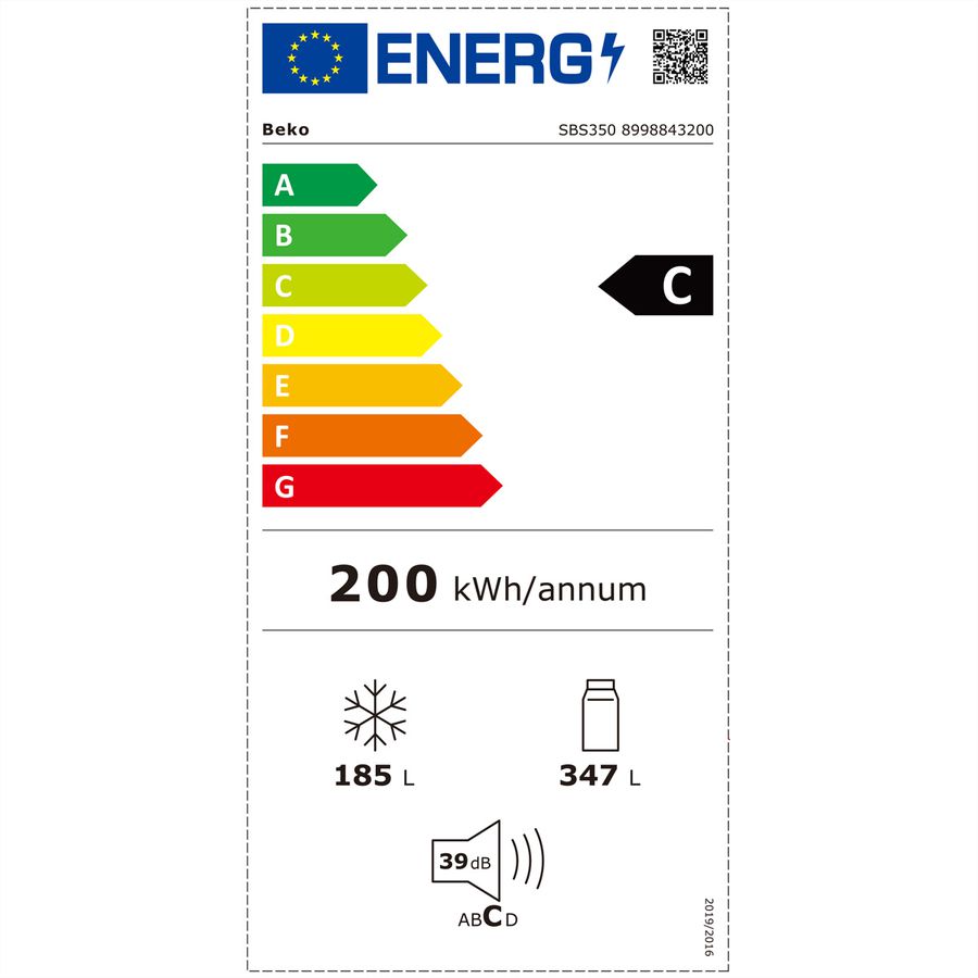 Beko Side by Side SBS350, No Frost, 532l, C