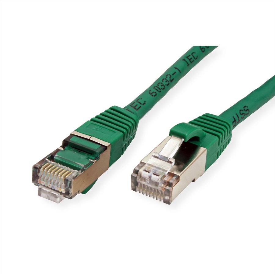 Cordon VALUE Cat.6 (Classe E) S/FTP LSOH, vert, 1 m
