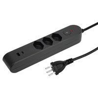 Steffen Bloc multiprises de bureau Alu Desk, 2x T13, 1x USB-A, 1x USB-C, 1.5m, blanc