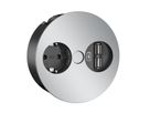 BACHMANN TWIST 1x Schutzkontakt, USB-Charger A/A 15W , GST18-Stecker, chrom, 0,2 m