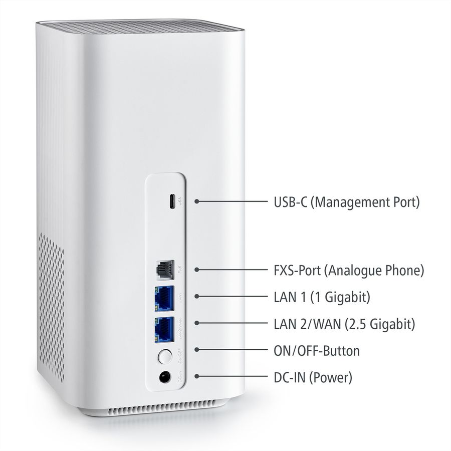 Devolo Router WiFi 6 5G, 3600 Mbit/s, 1x RJ45&RJ11, 1x Nano Sim