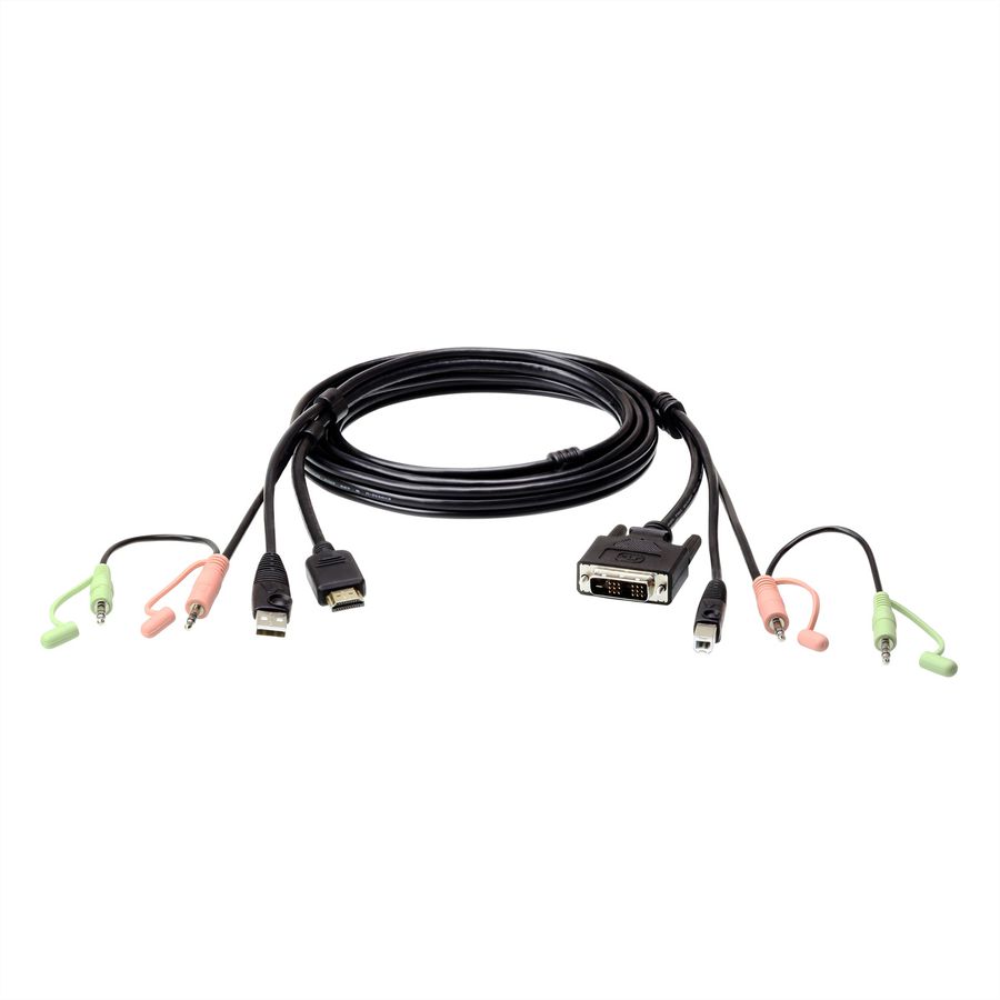 ATEN 2L-7D02DH Câble KVM USB HDMI à DVI-D 1,8 m avec audio