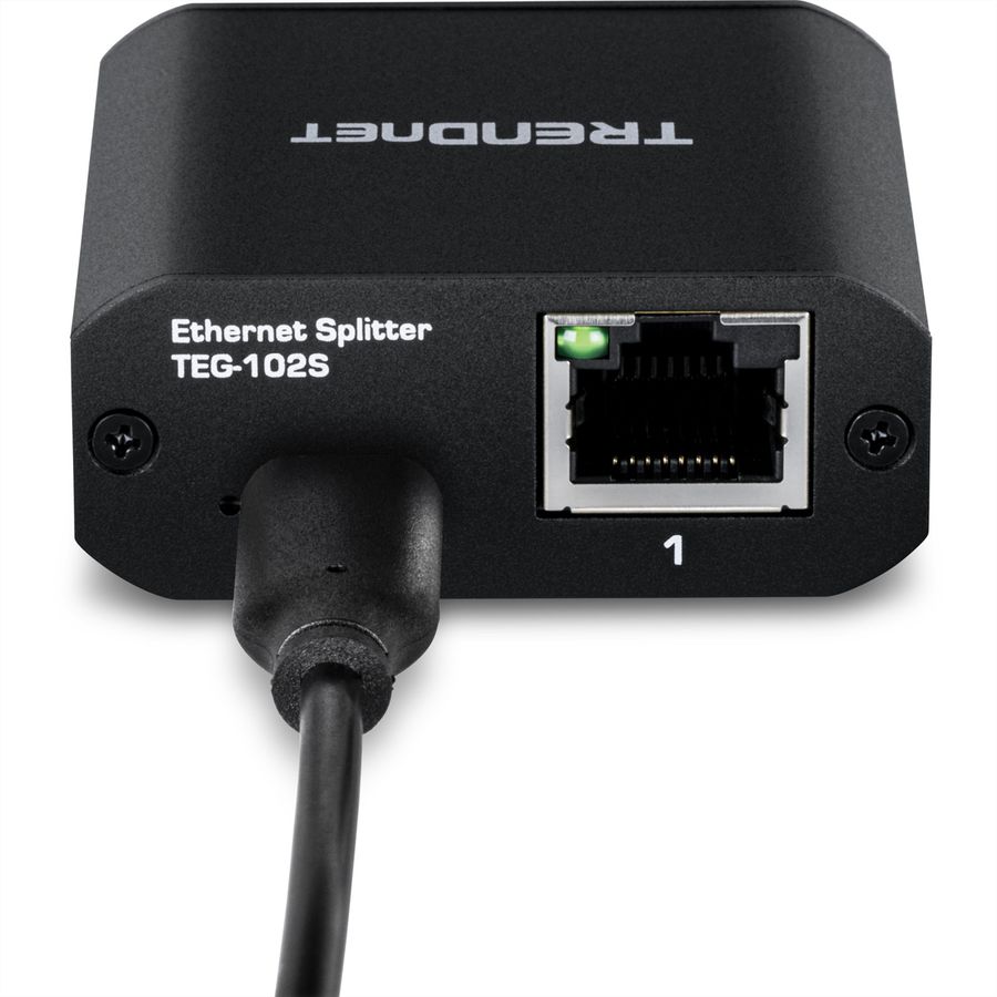 TRENDnet TEG-102S 2-Port-Gigabit-Splitter, mit USB-C-Stromversorgung