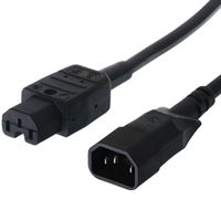 BACHMANN Câble d'alimentation C14 mâle - C15 femelle, noir, 2 m