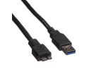 ROLINE Câble USB 3.2 Gen 1, A M - Micro B M, noir, 2 m