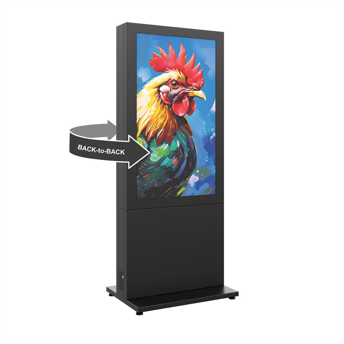 Hagor Stèle indoor HP Kiosk 55" FS - B2B, Portrait, Back-to-Back,