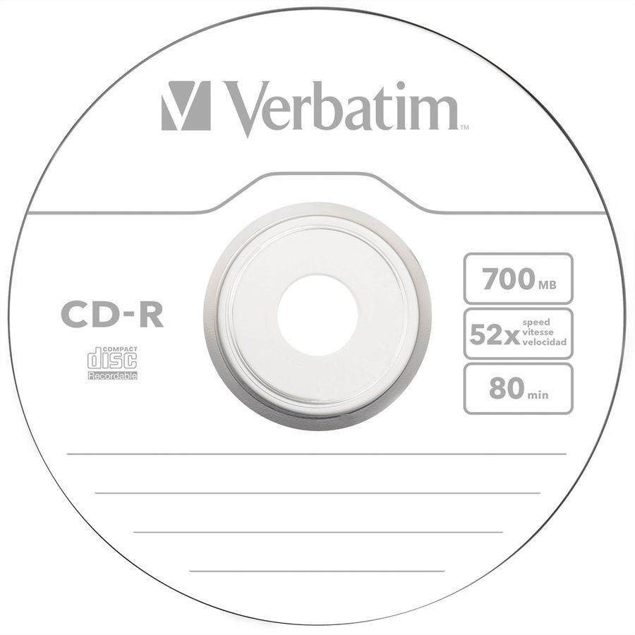 Verbatim CD-R Spindle 700MB 52x 100 Pack