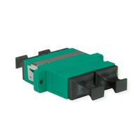 TELEGÄRTNER  Coupleur SC/APC Duplex, Singlemode, Manchon en céramique, boîtier en plastique, vert