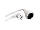 BACHMANN AC230V Câble prolongateur, prises type 2P+T allemand, blanc, 10 m