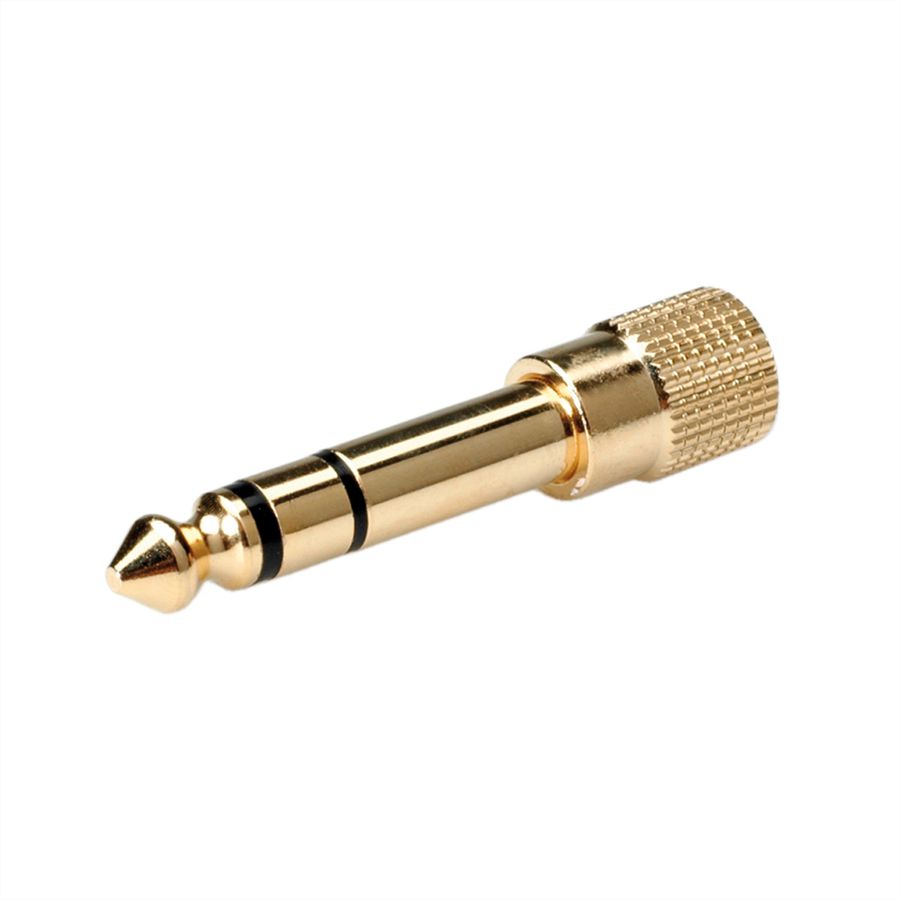 ROLINE GOLD Stereo Adapter 6,35 mm Stecker - 3,5 mm Buchse
