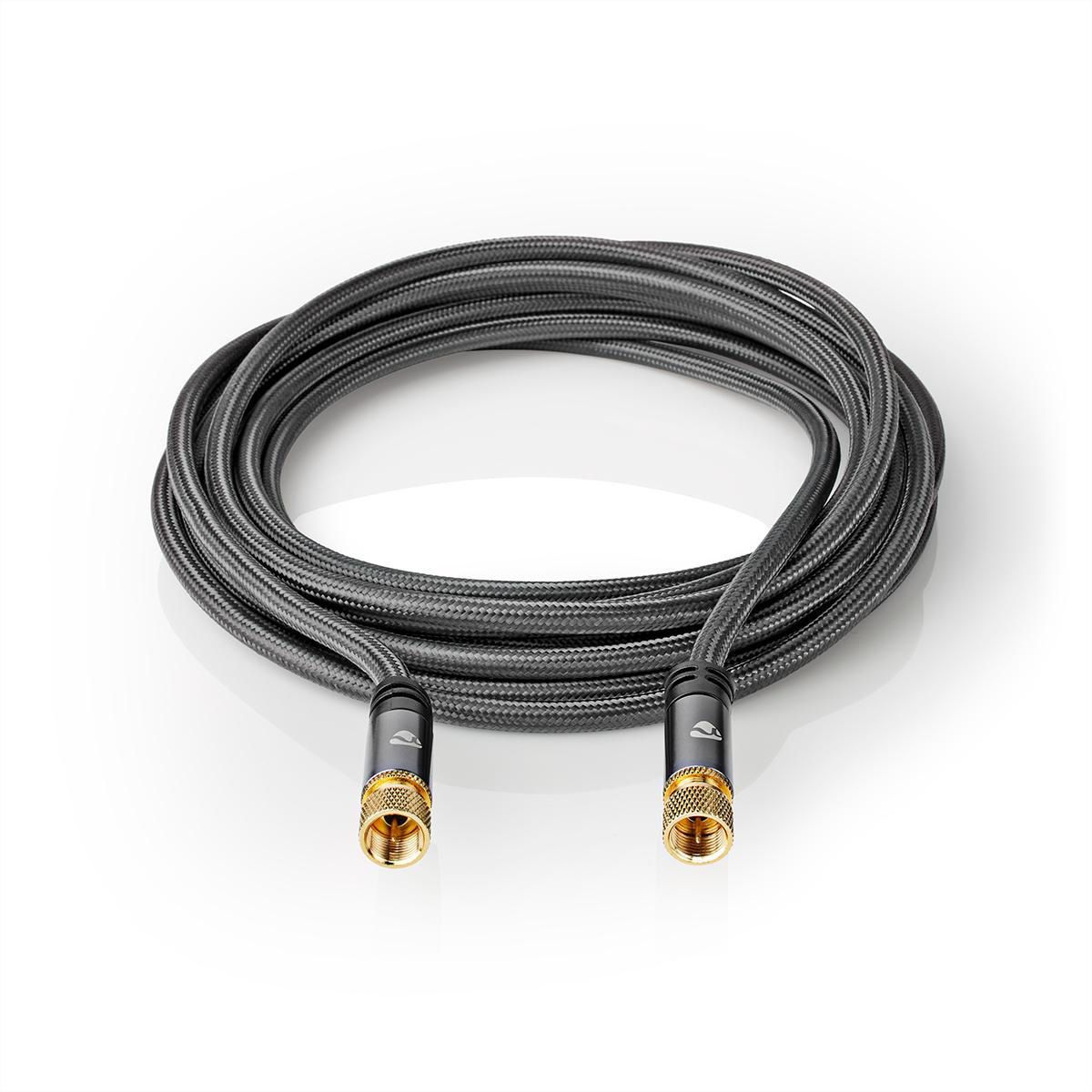 Nedis Satelliten- und Antennenkabel ST/ST, grau, 5 m