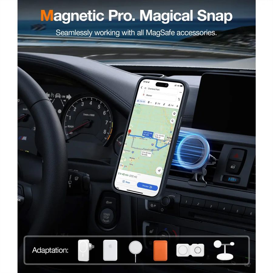 Torras UPRO Ostand Pro Case, iPhone 14 Pro, MagSafe, noir