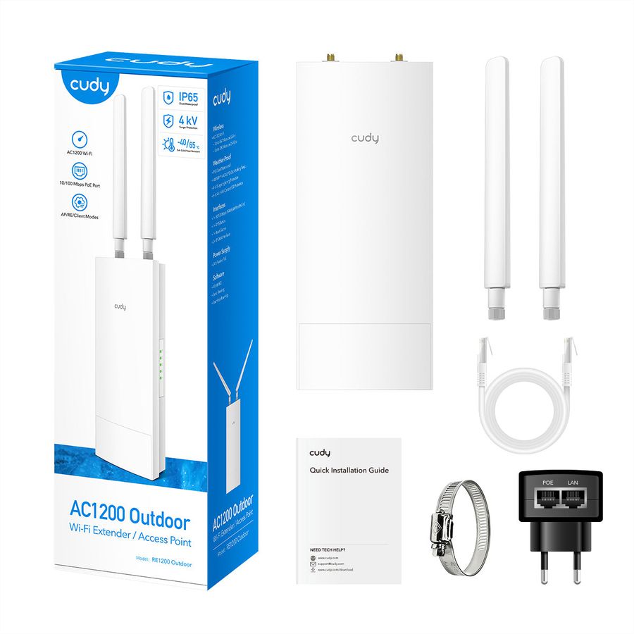 CUDY RE1200 Repeater Wi-Fi AC1200 Outdoor