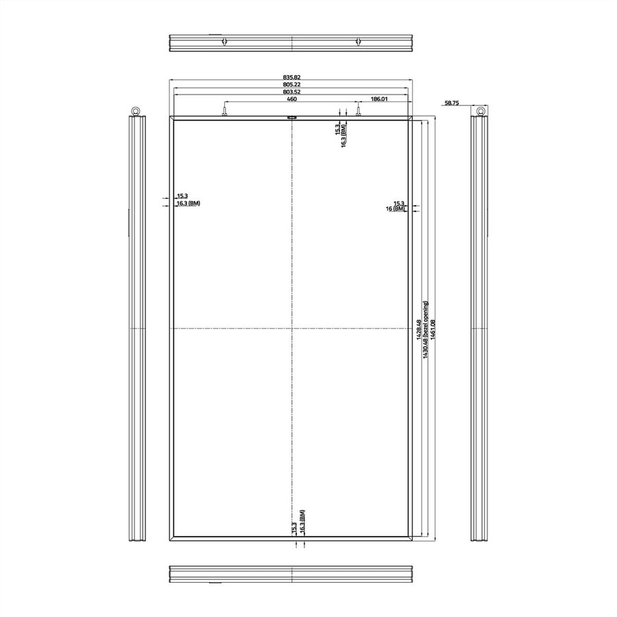Hisense Écran semi-extérieur 65WF45H, 65", 24/7, FHD, 4500cd/m²
