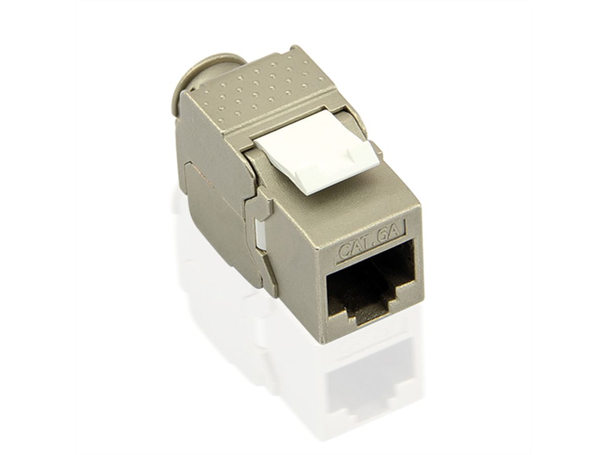 VALUE Cat.6A (Class EA) Keystone, RJ-45, geschirmt, werkzeuglos, SLIM