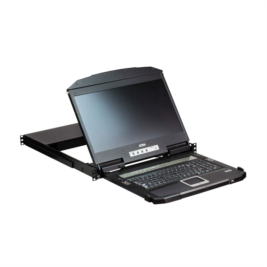 ATEN CL3884NW 4-Port Multi-View Dual Rail WideSceen LCD KVM, UK-Layout