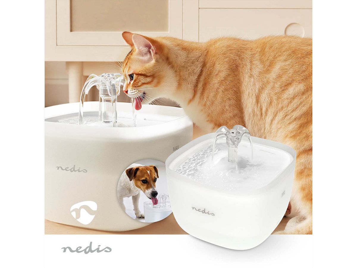 Nedis Haustier-Trinkbrunnen 2 l, weiss