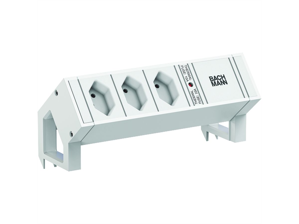 BACHMANN DESK 2 white 3xCH 0° 0,2m GST18 RAL9010