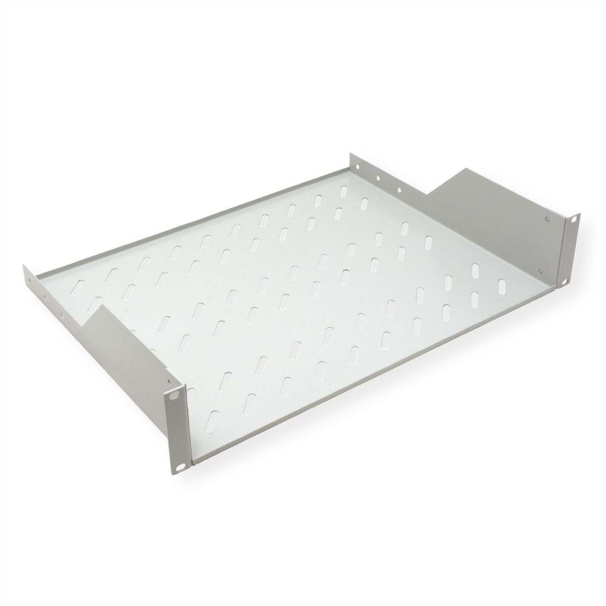 ROLINE 19-Zoll Fachboden 2 HE 350 T, 25kg Tragkraft grau