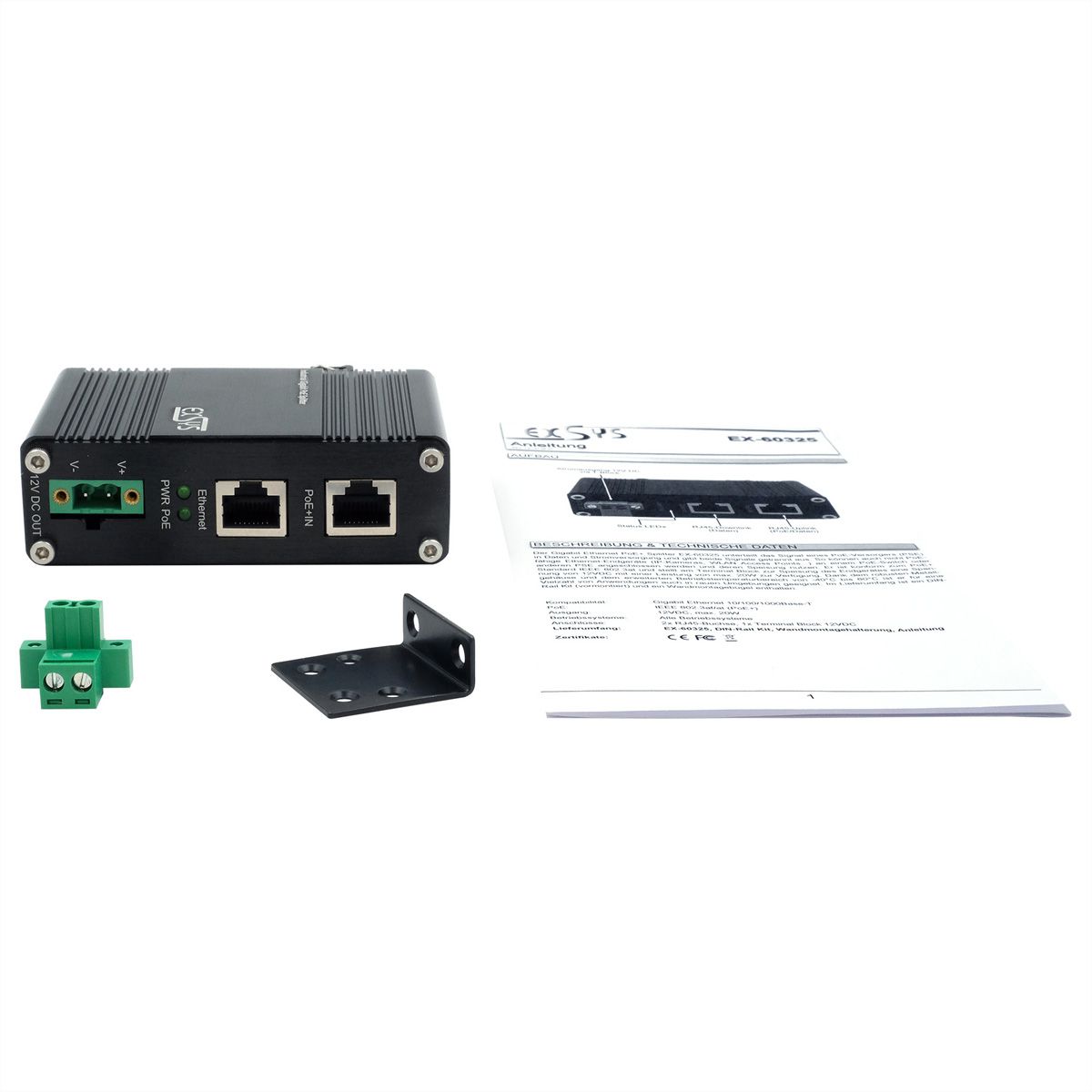 EXSYS EX-60325 Splitter PoE+ 10/100/1000