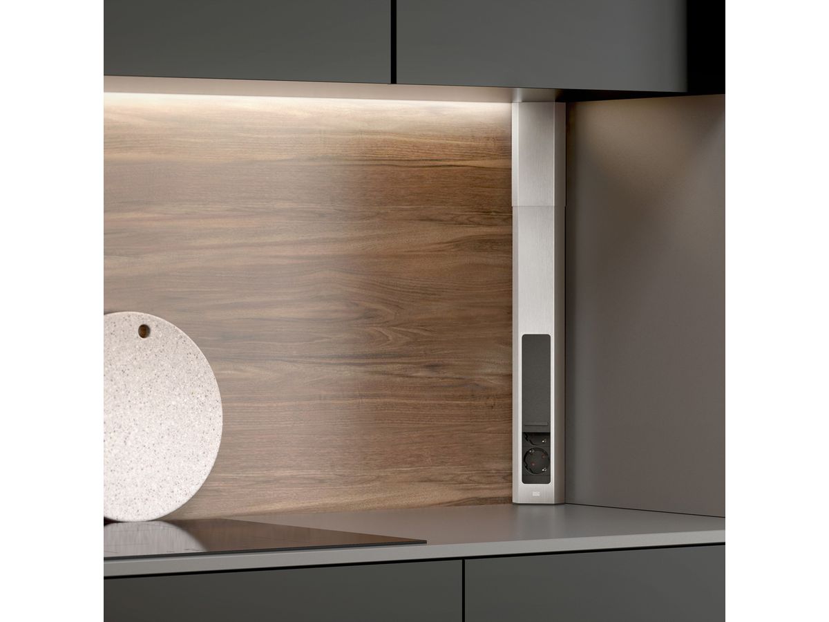 BACHMANN CASIA2 4xCEE7/3 2,0m AEH Edelstahl-Optik