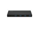 ROLINE KVM Switch, HDMI 4K, USB, 1 User - 4 PC, mit 3-Port USB-Hub