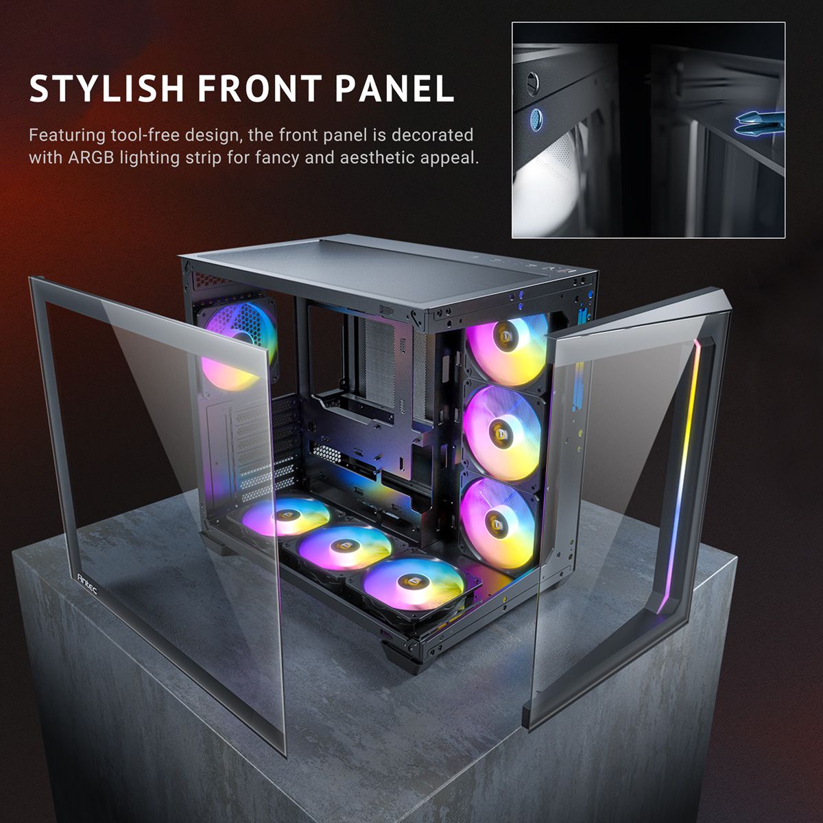 ANTEC Constellation C5 ARGB Boîtier PC Midi Tower ATX, noir