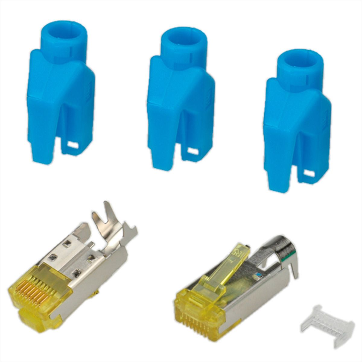 Connecteur HiRose TM31 blindé, manchon bleu, 50 pièces