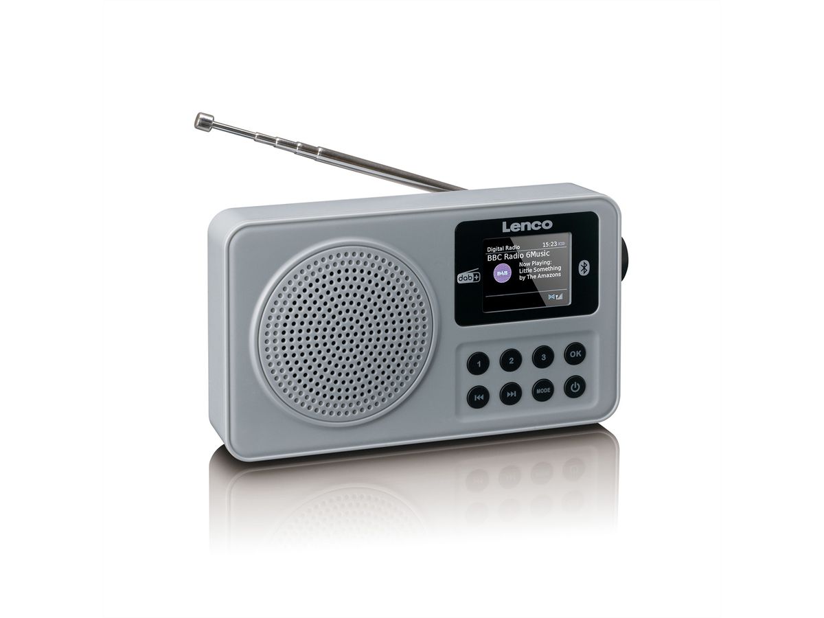 Lenco kompaktes DAB+ Radio PDR-034, FM/BT/AUX-In, Akku