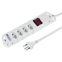 Steffen Multiprise TIDE 4xT13 3m, avec interrupteur et aimant blanc