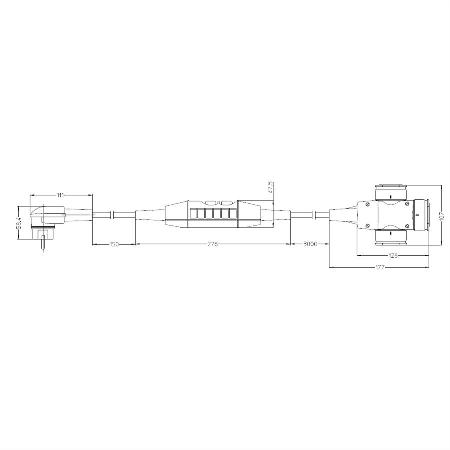 BACHMANN PRCD-S Lg : 3,15m 230V 16A 30mA