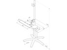 ROLINE Support sur roues PC / LCD, 180 cm