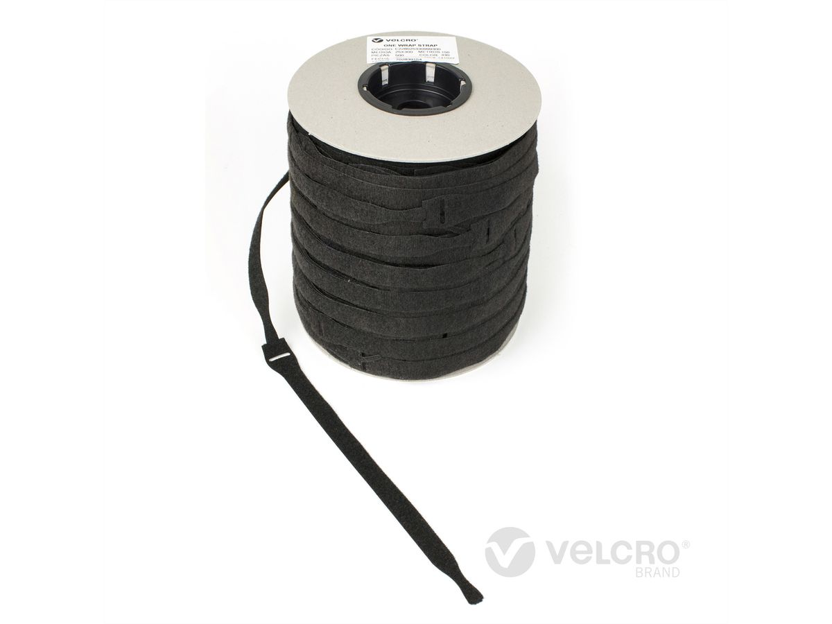 VELCRO® One Wrap® Strap 13mm x 200mm, 750 Stück, schwarz