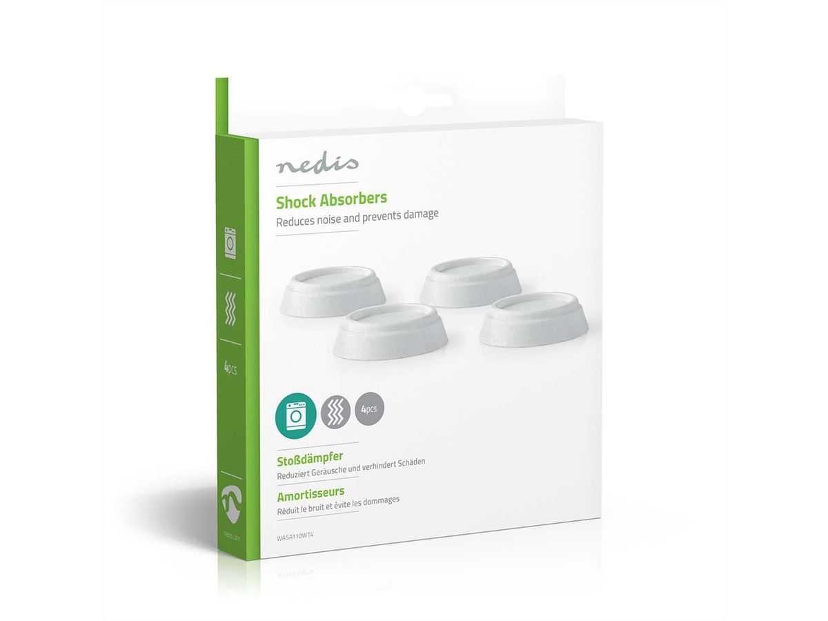 Nedis Anti Schwingungsdämpfer, 4 Stück, Weiss
