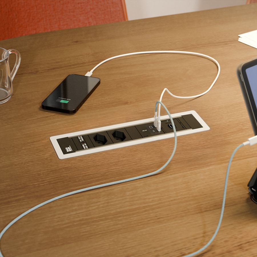 BACHMANN POWER FRAME M 2xCH 0°, 1xUSB C/C 45W 1xCM L=0,2m